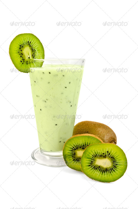 Milkshake with a kiwi Stock Photo by rezkrr PhotoDune